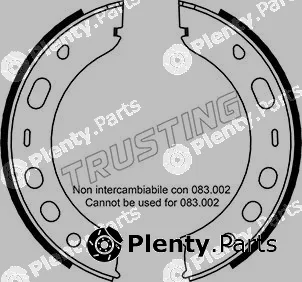 Trusting 083.001 — Brake Shoe Set, parking brake