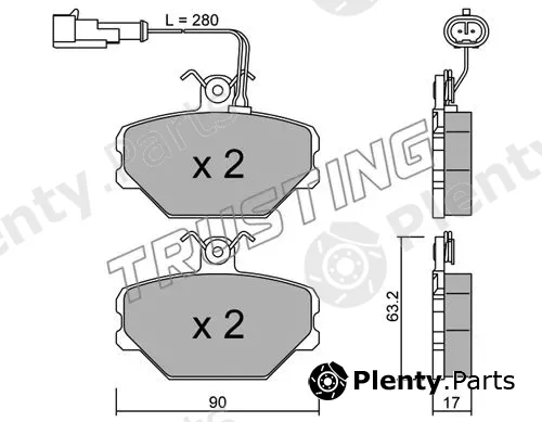 Trusting 061.2 — Brake Pad Set, disc brake