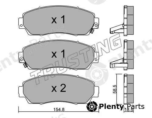 Trusting 920.0 — Brake Pad Set, disc brake