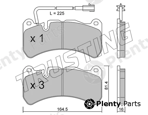 Trusting 1201.0 — Brake Pad Set, disc brake