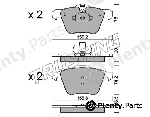 Trusting 852.1 — Brake Pad Set, disc brake