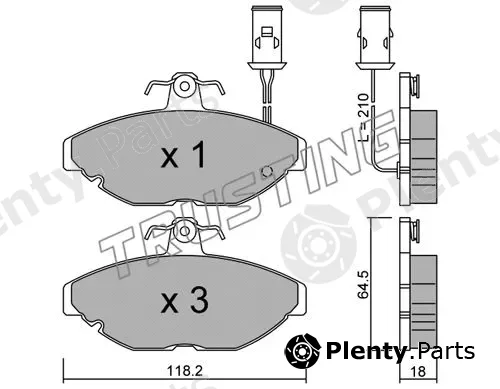 Trusting 198.0 — Brake Pad Set, disc brake