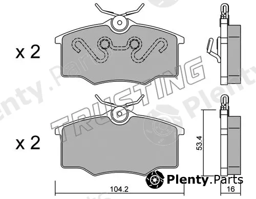 Trusting 553.0 — Brake Pad Set, disc brake