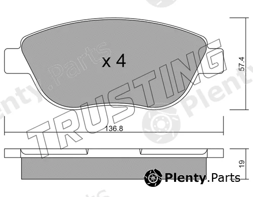Trusting 331.1 — Brake Pad Set, disc brake