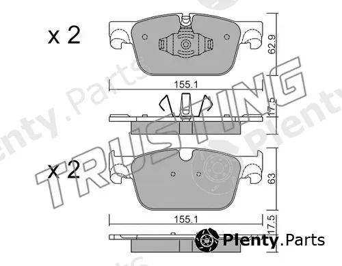 Trusting 1119.0 — Brake Pad Set, disc brake