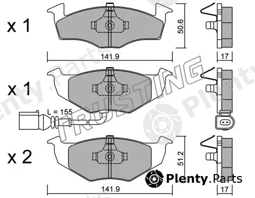 Trusting 215.3 — Brake Pad Set, disc brake