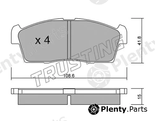 Trusting 455.0 — Brake Pad Set, disc brake