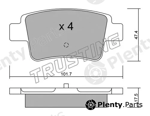 Trusting 721.0 — Brake Pad Set, disc brake