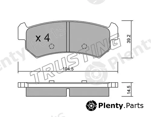Trusting 527.0 — Brake Pad Set, disc brake