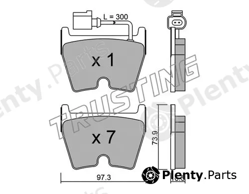 Trusting 1067.1 — Brake Pad Set, disc brake
