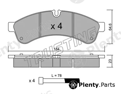 Trusting 868.0 — Brake Pad Set, disc brake