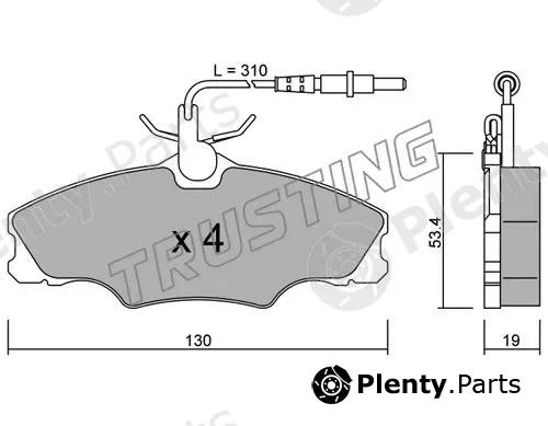 Trusting 222.0 — Brake Pad Set, disc brake