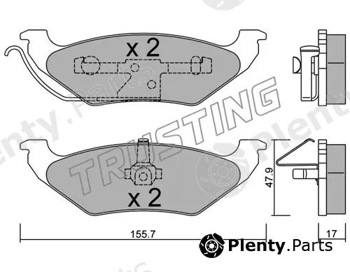 Trusting 640.0 — Brake Pad Set, disc brake