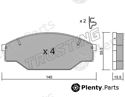 Trusting 236.0 — Brake Pad Set, disc brake