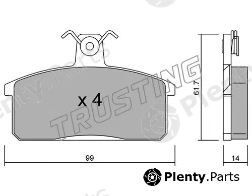 Trusting 028.4 — Brake Pad Set, disc brake