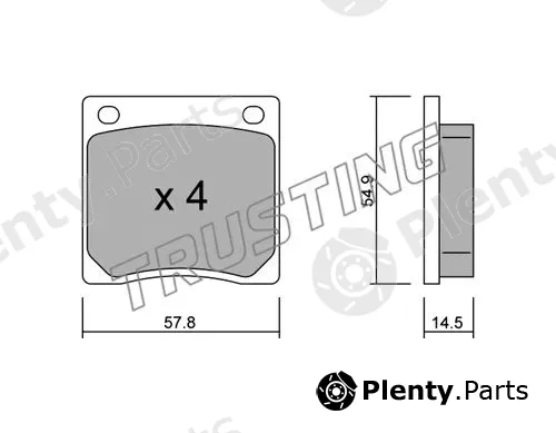 Trusting 238.0 — Brake Pad Set, disc brake