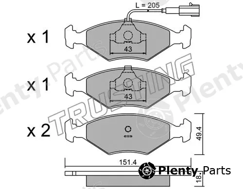 Trusting 059.4 — Brake Pad Set, disc brake