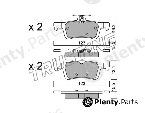 Trusting 1002.0 — Brake Pad Set, disc brake