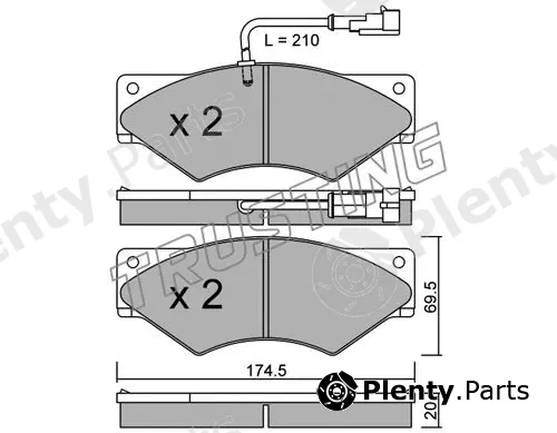 Trusting 866.1 — Brake Pad Set, disc brake