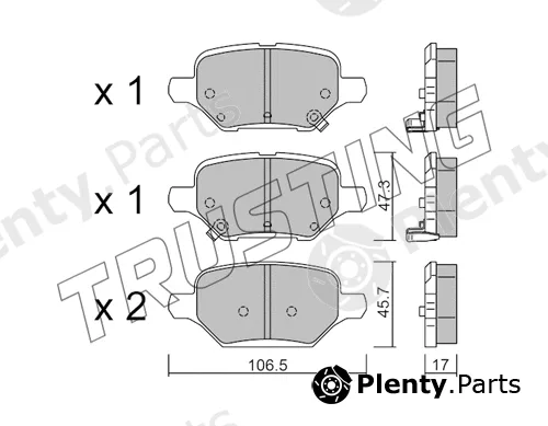 Trusting 1213.0 — Brake Pad Set, disc brake