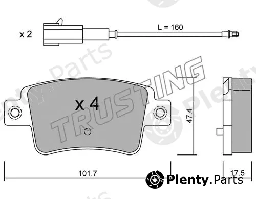 Trusting 721.1 — Brake Pad Set, disc brake