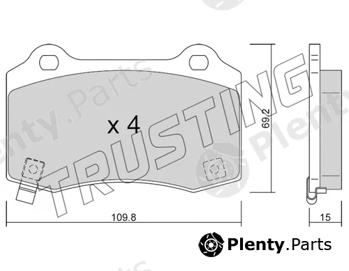Trusting 260.6 — Brake Pad Set, disc brake