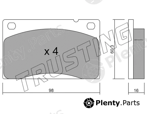 Trusting 006.0 — Brake Pad Set, disc brake