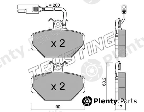Trusting 061.1 — Brake Pad Set, disc brake