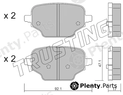 Trusting 1245.0 — Brake Pad Set, disc brake