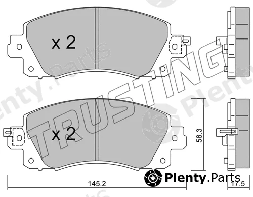 Trusting 1161.0 — Brake Pad Set, disc brake