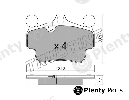 Trusting 909.0 — Brake Pad Set, disc brake