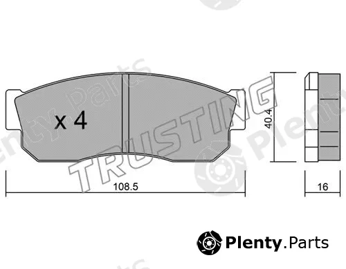 Trusting 211.1 — Brake Pad Set, disc brake