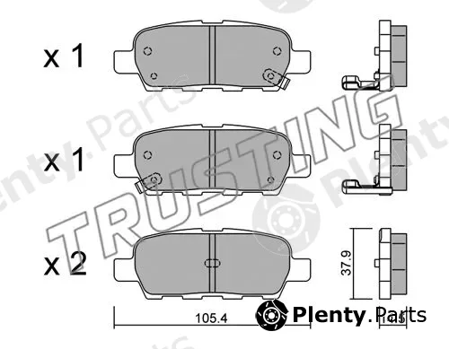 Trusting 628.0 — Brake Pad Set, disc brake