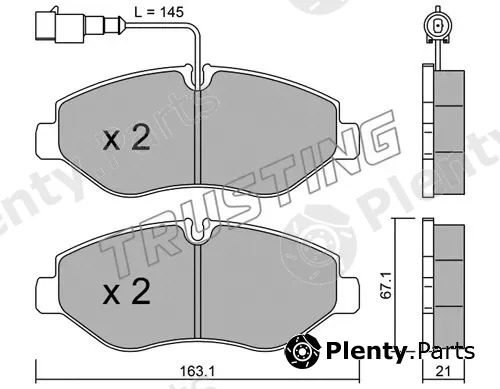 Trusting 687.4 — Brake Pad Set, disc brake