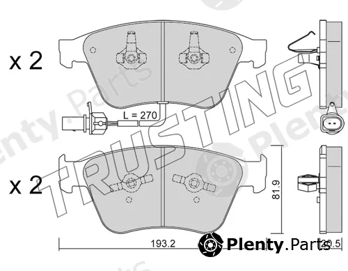 Trusting 1253.0 — Brake Pad Set, disc brake