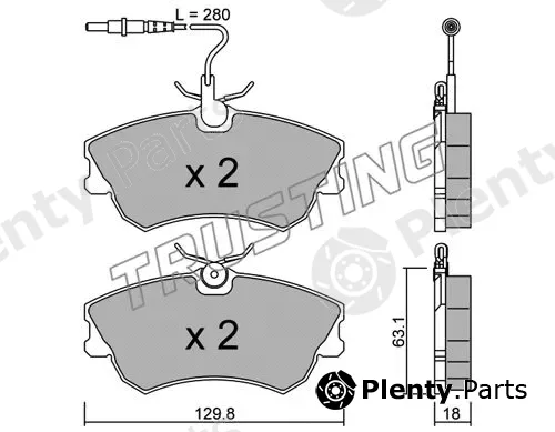Trusting 231.0 — Brake Pad Set, disc brake