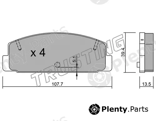 Trusting 311.0 — Brake Pad Set, disc brake