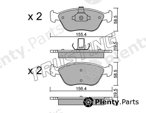 Trusting 849.0 — Brake Pad Set, disc brake