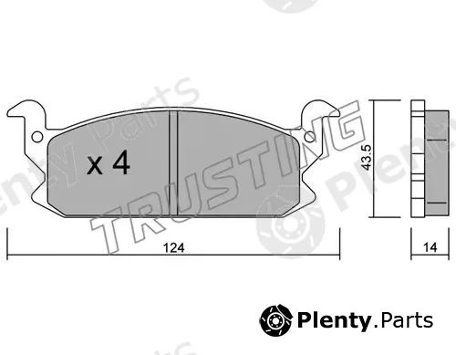 Trusting 389.0 — Brake Pad Set, disc brake