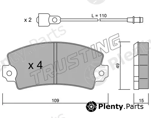 Trusting 005.4 — Brake Pad Set, disc brake