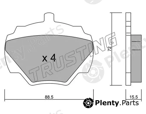 Trusting 362.0 — Brake Pad Set, disc brake