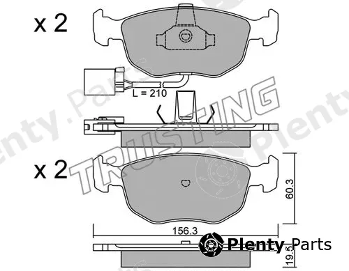 Trusting 672.1 — Brake Pad Set, disc brake