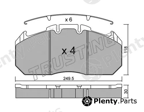 Trusting 603.0 — Brake Pad Set, disc brake