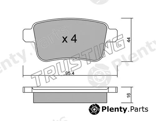 Trusting 830.0 — Brake Pad Set, disc brake
