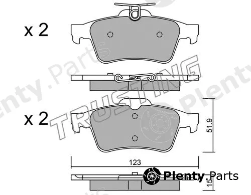 Trusting 346.3 — Brake Pad Set, disc brake