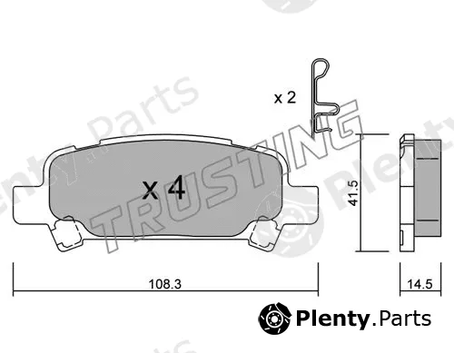 Trusting 429.0 — Brake Pad Set, disc brake