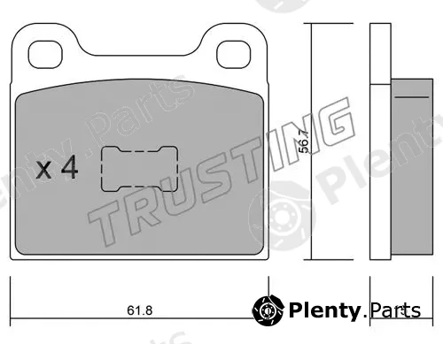 Trusting 011.0 — Brake Pad Set, disc brake