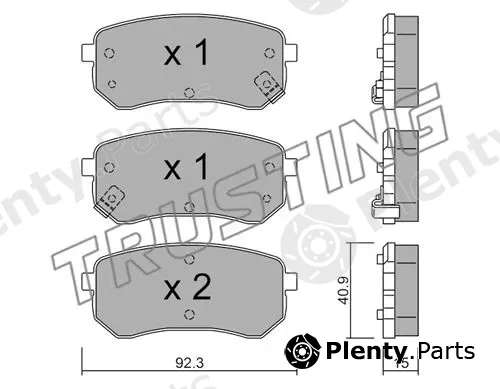 Trusting 831.0 — Brake Pad Set, disc brake