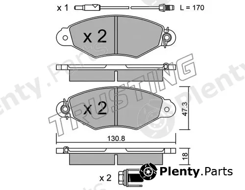Trusting 262.1 — Brake Pad Set, disc brake