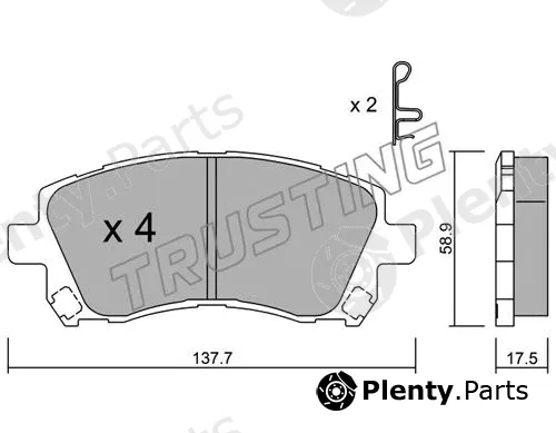 Trusting 305.0 — Brake Pad Set, disc brake